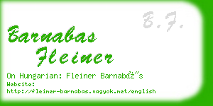 barnabas fleiner business card